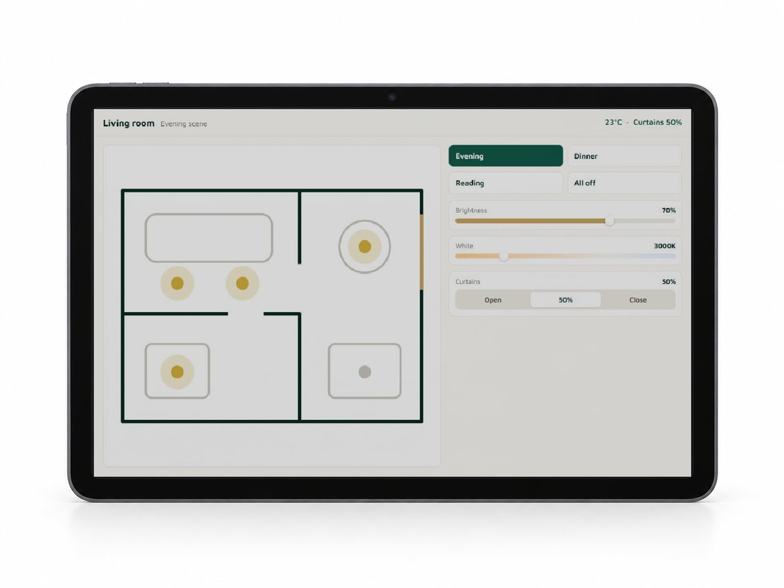 Tablet control interface