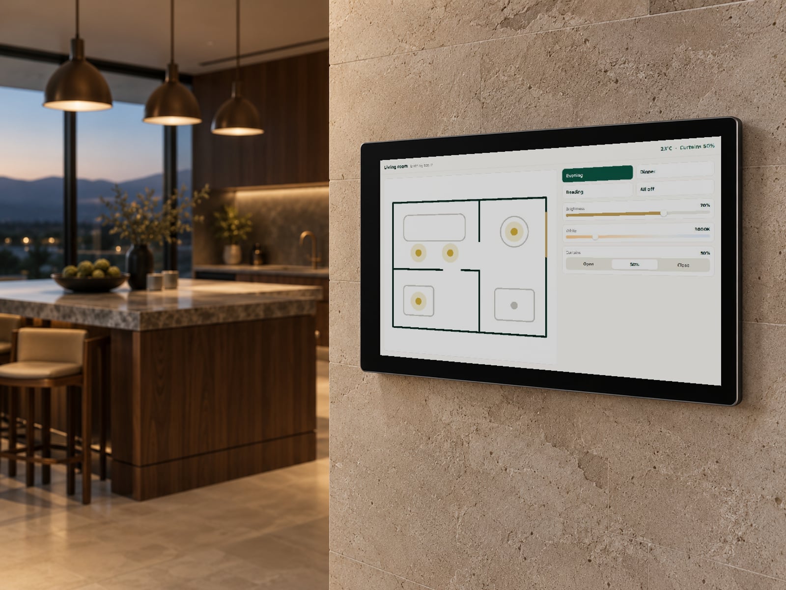 An interface that looks like the building.